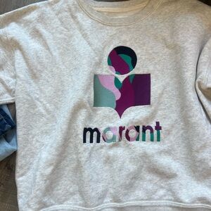 Isabel Marant Cream Sweatshirt with Colorful Graphic